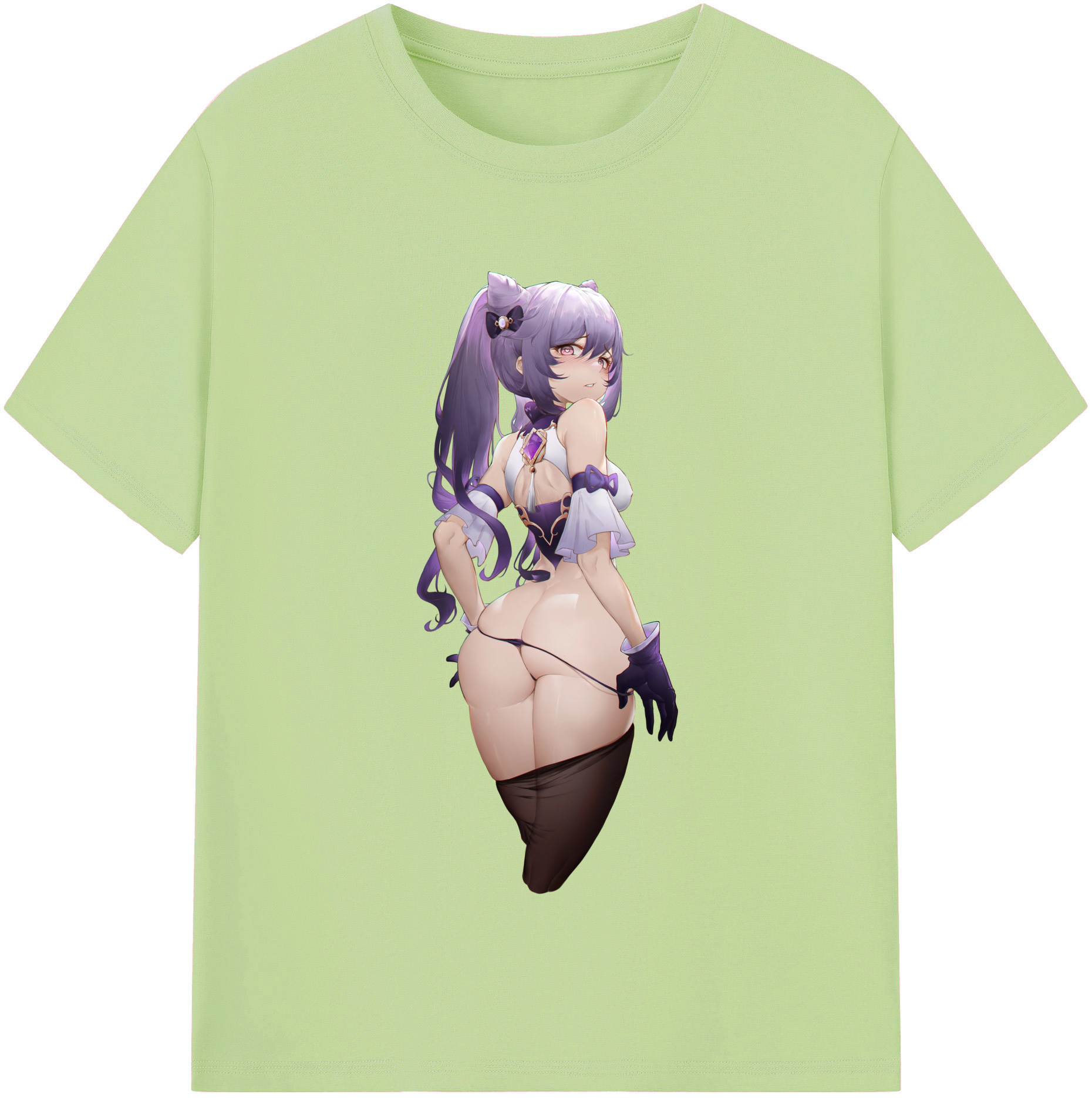 げんし神 刻晴 こくせい genshin Kokusei 綿100％半袖Tシャツ（フロントプリント）